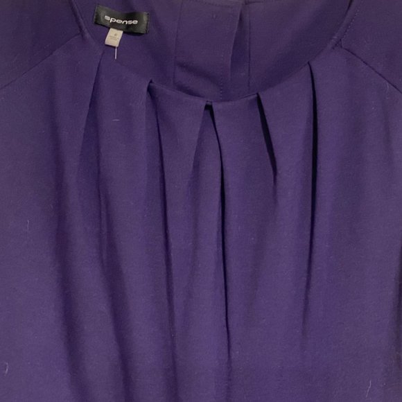 Spense Peplum Waist Dress, Solid Purple, Size 8 - NWT - Picture 6 of 13